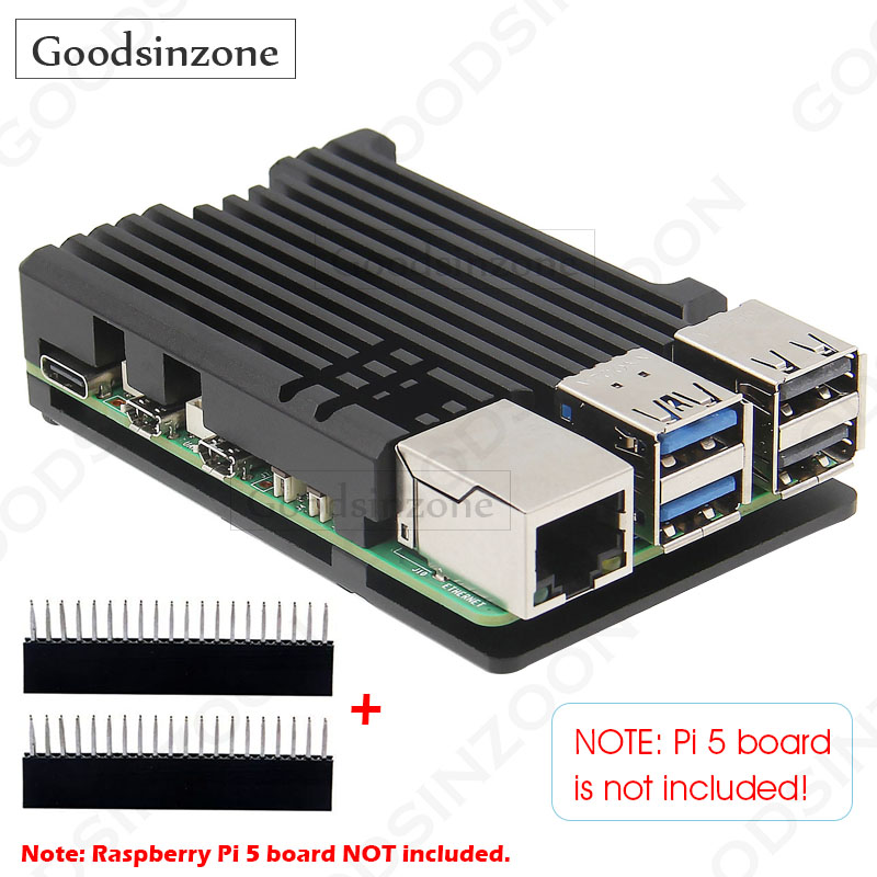 Raspberry Pi 5 8Gb - Capa de armadura de alumínio Raspberry