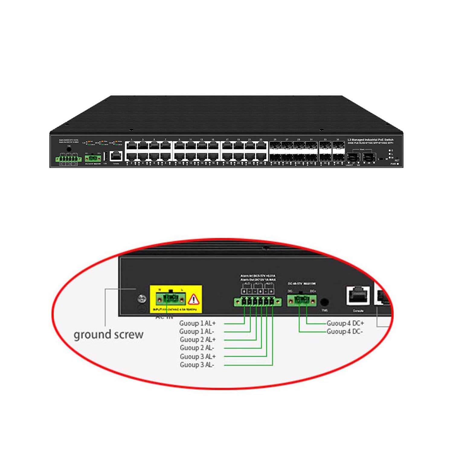 Sfp+ 10G Managed Switch 8 Port - 10g uplink 38 portas interruptor gerenciado