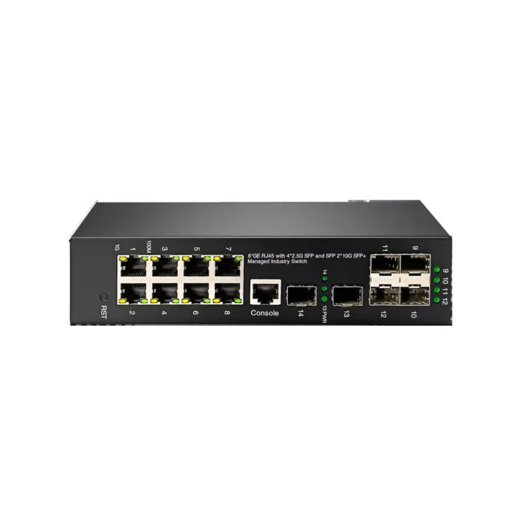 Sfp+ 10G Managed Switch 8 Port - Switch PoE gerenciado de nível industrial