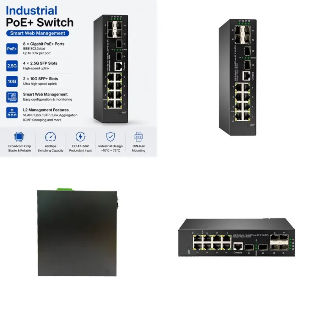 Switch PoE gerenciado de nível - Sfp+ 10G Managed Switch 8 Port avaliação e preço