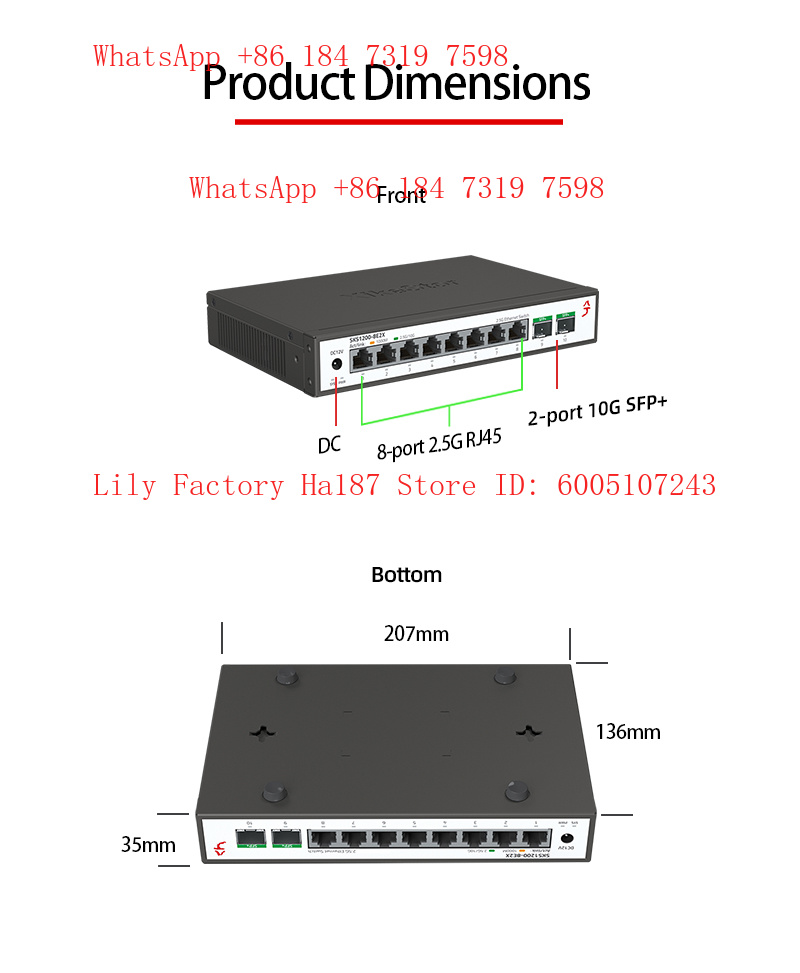 Switch de Rede Gerenciado e Nã - Sfp+ 10G Managed Switch 8 Port avaliação e preço