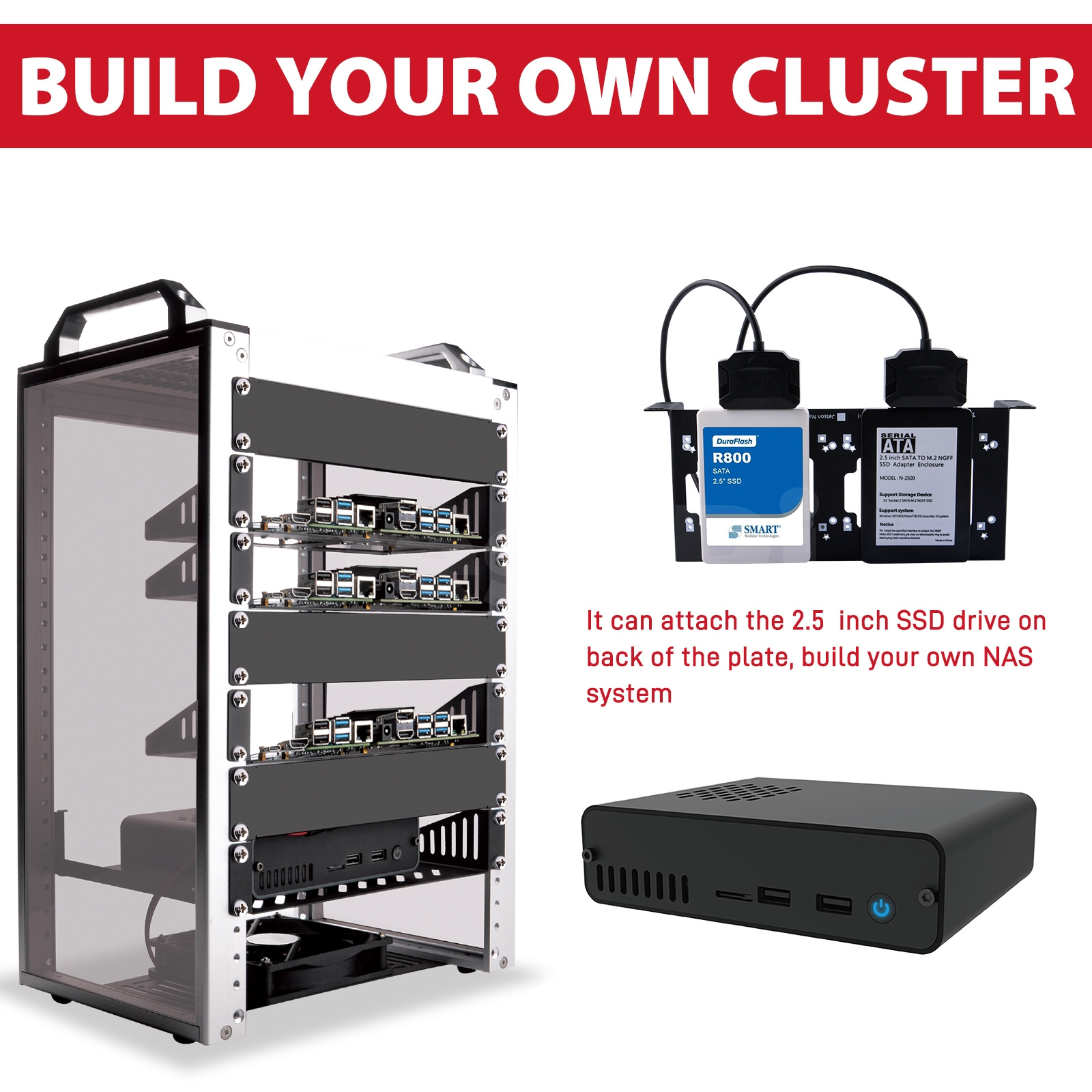 Montagem em rack DeskPi RackMa - Deskpi Super6C avaliação e preço